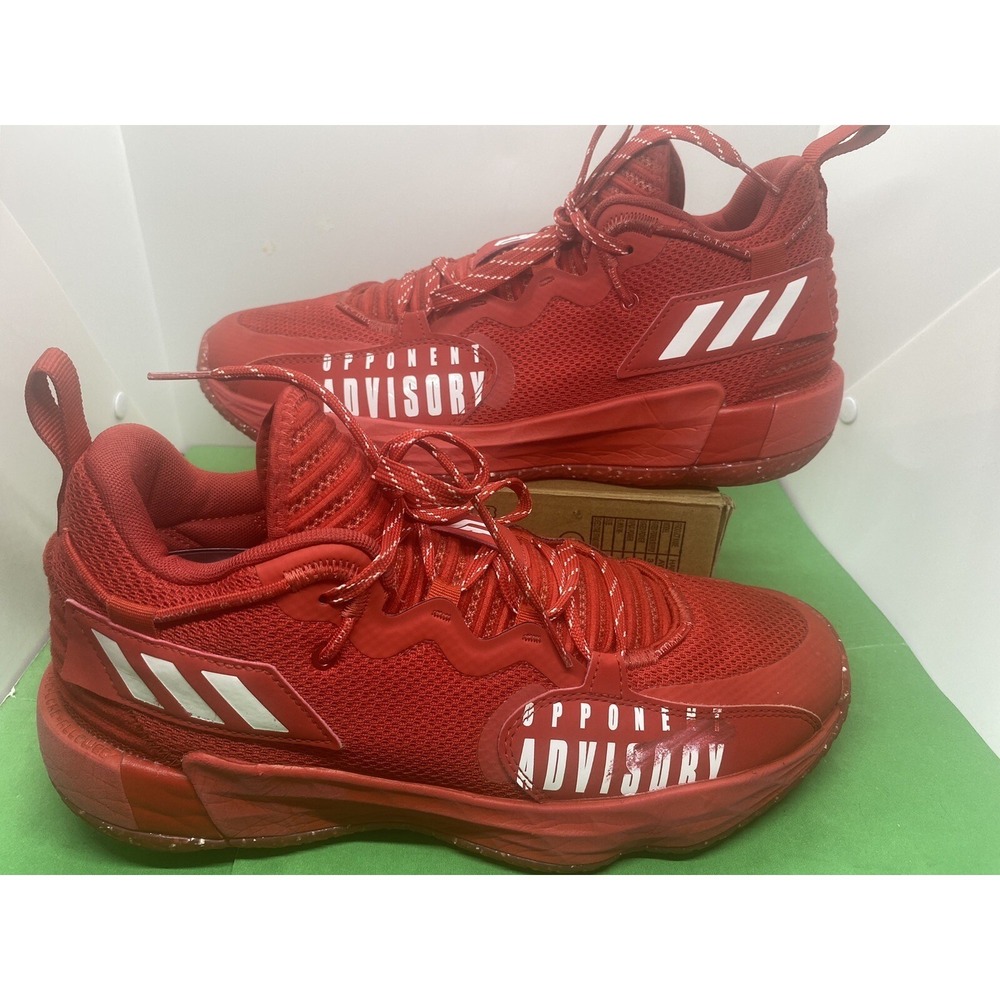 Adidas Dame 7 EXTPLY Red Opponent Advisory GW7899 Mens Size 10 Basketball Shoes